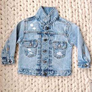 Zara distressed denim jacket